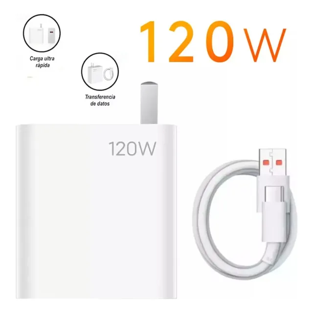 Cargador Xiaomi 120w Con Cable 6amp Certificados