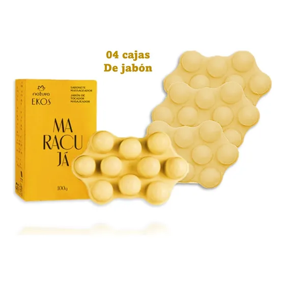 Jabones Masajeadores Ekos Maracuyá Natura 4 X 100 G
