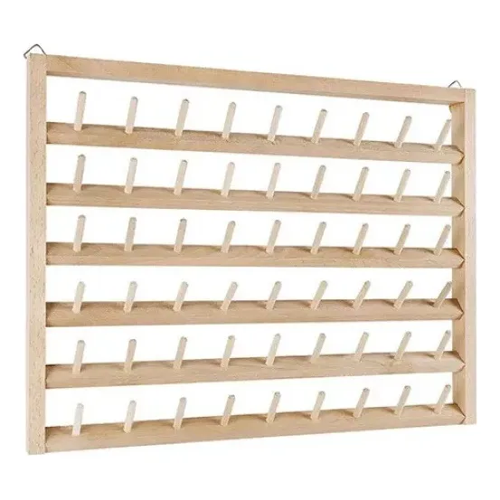 L Porta Hilos De Coser, Organizador De Estante De Madera De