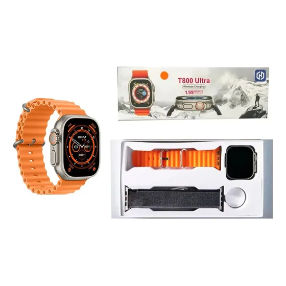 Relógio Smartwatch T800 Ultra Série 9 49mm 2 Pulseiras