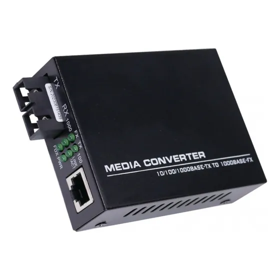 Convertidor De Fibra Óptica Sc 1000mbps A Ethernet Rj45