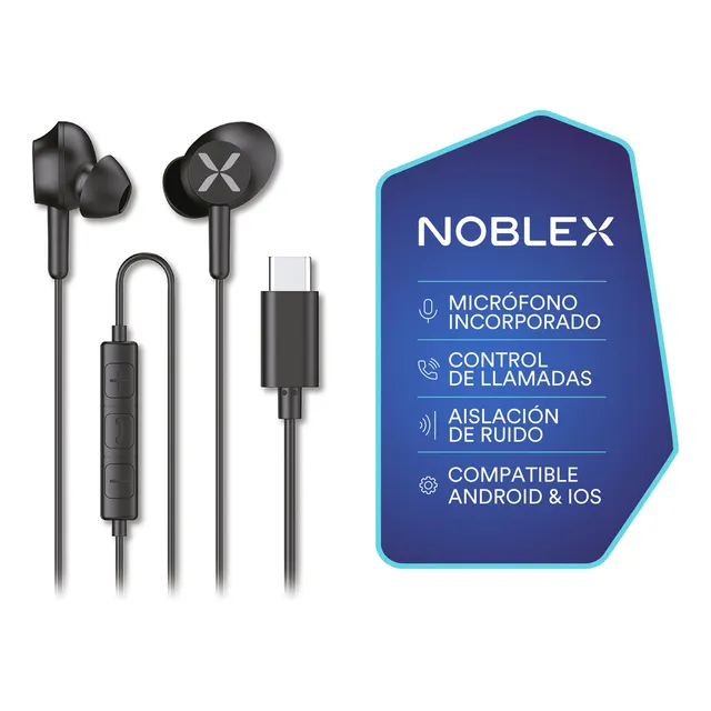 Auriculares Noblex In Ear Hp06cb Hi-fi Con Micrófono