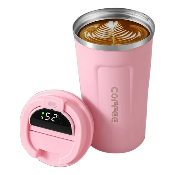 Termo Para Café Digital Inteligente Acero Inoxidable 510ml