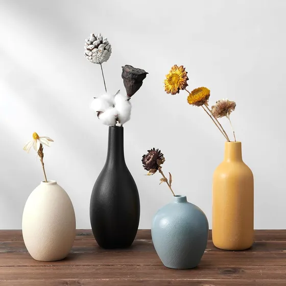Set4 Florero Jarrón Decorativo Hogar Minimalista Moderno