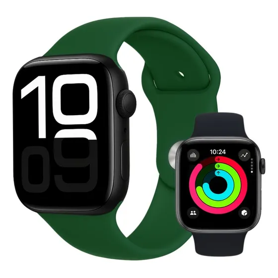 Reloj Inteligente Ismart Negro 2 Correas Color Negro Y Verde