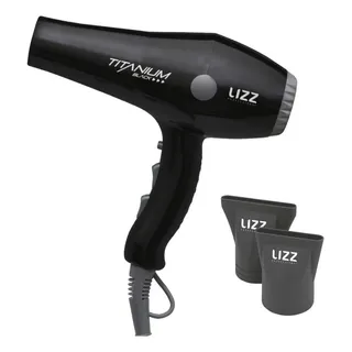 Secador De Cabelo Titanium Black 220v Lizz Profissional Secador De Cabelo Titanium Black 220v Lizz Profissional