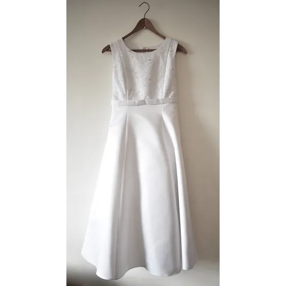Vestido Blanco De Primera Comunión. Talla 14