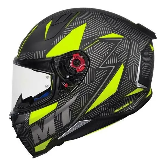 Capacete Esportivo Mt Revenge 2 Status Preto/amarelo Fosc 58
