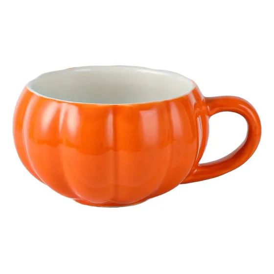 Y Caneca De Cerâmica Com Desenho De Abóbora, Xícara De Café