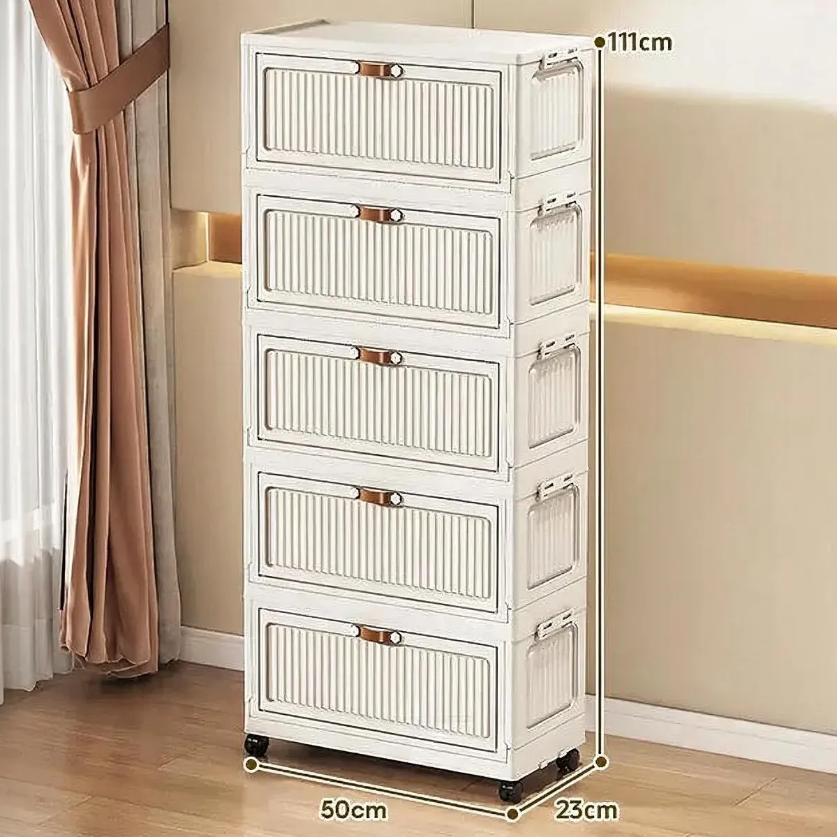 Guarda Roupa Dobravel Closet Aberto Organizador De Roupas Desmontavel E Arara Organizadora 4 Colunas Em Aço Resistente Rishon — foto 4