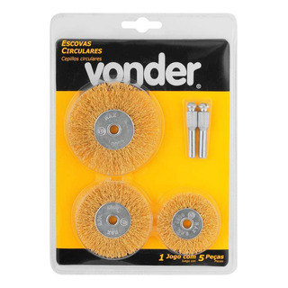Jogo De Escovas Circulares De Aço Carbono Ondulada - Vonder Jogo De Escovas Circulares De Aço Carbono Ondulada - Vonder