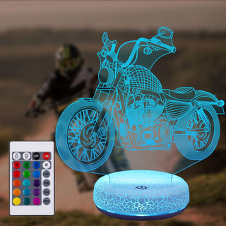 Lámpara De Ilusión 3d Con Luz Nocturna Para Motocicleta Con Lámpara De Ilusión 3d Con Luz Nocturna Para Motocicleta Con