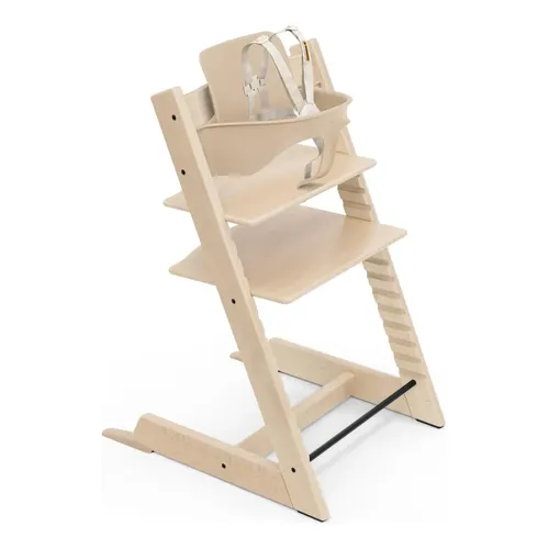 Cadeira Tripp Stokke Natural + Conjunto Para Recém-nascidos