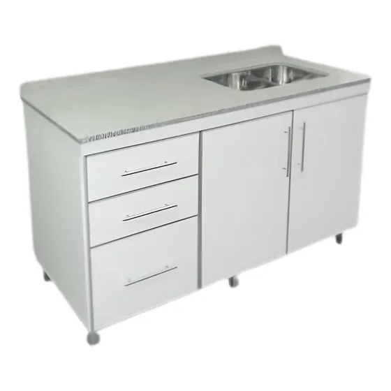 Bajo Mesada Mueble Cocina Aluminio 120 Fabrica Tisera Mbm-12 Color Blanco