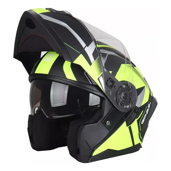 Casco Moto Rebatible Doble Visor Gp23 Fl900 Rpm