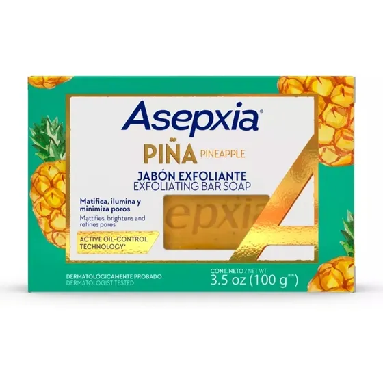 Asepxia Jabón Facial  Barra Exfoliante De Piña 100gr 