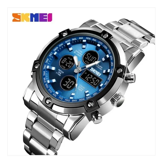 Reloj Skmei 1389 Metal Acero Inoxidable Contra Agua 50m