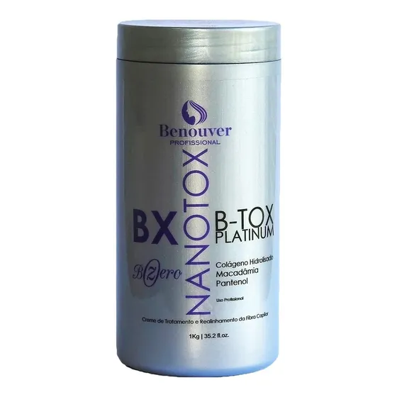 Botox Capilar Bx Nanotox Selagem Bzero Platinum Benouver 1kg