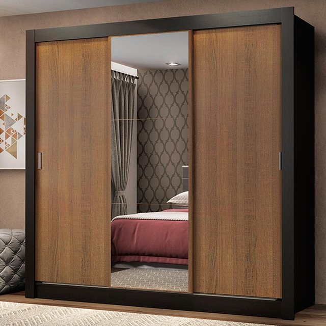 Guarda Roupa Casal MĂ´naco Madesa 3 Portas Correr Espelho Pr Cor Preto/rustic 1093d81e Guarda Roupa Casal MĂ´naco Madesa 3 Portas Correr Espelho Pr Cor Preto/rustic 1093d81e