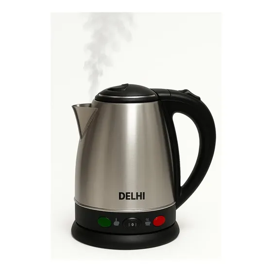Pava Jarra Electrica Acero Inoxidable Corte Mate/cafe 1.8l Color Plateado