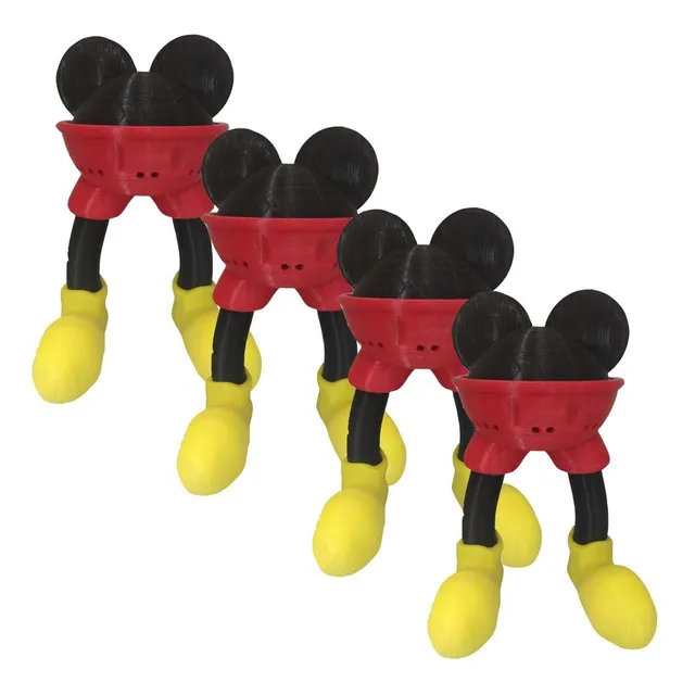 Mickey Para Alexa 4gen Echo Dot, Mxmkd-004, 4 Pzs, 22x23x15c Color Rojo/negro