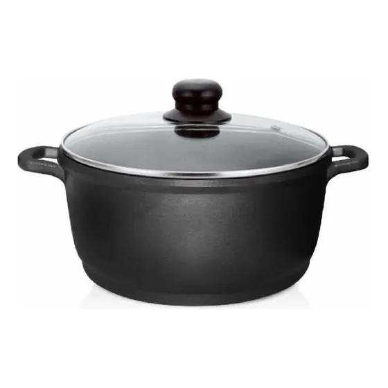 Caldero Con Tapa De Vidrio 28cm