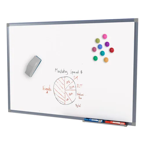 Quadro Stalo Lousa magnetico Grande 120x90 branco moldura em alumínio