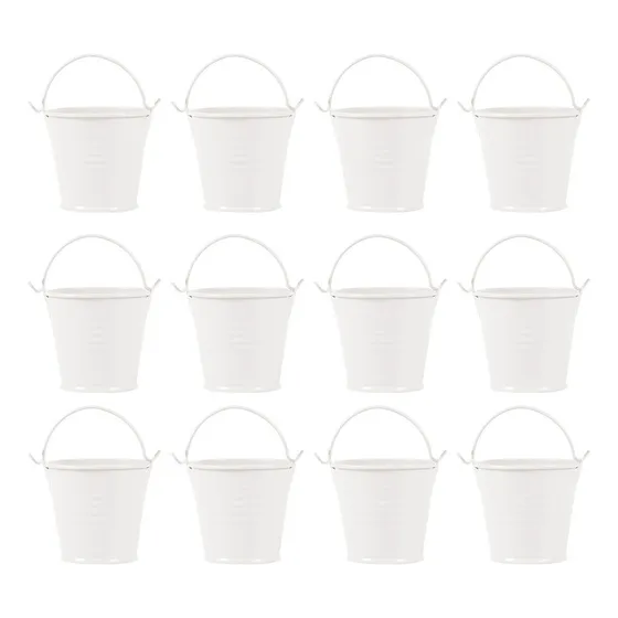 Mini Macetas Para Plantas, Balde De Hojalata, 12 Unidades