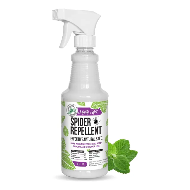 Spray Repelente De Arañas Mighty Mint 473 Ml Con Aceite De M