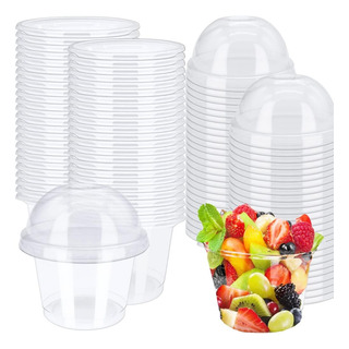 Cshangzei 50 Vasos De Plástico Transparente De 8 Oz Con Tapa Cshangzei 50 Vasos De Plástico Transparente De 8 Oz Con Tapa