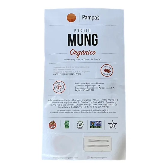 Poroto Mung Orgánico Pampa's Grains 1kg -fraccionado-