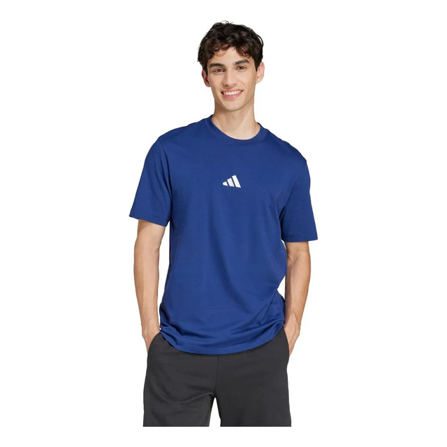 Camiseta Malha Simples Essentials Small Logo adidas