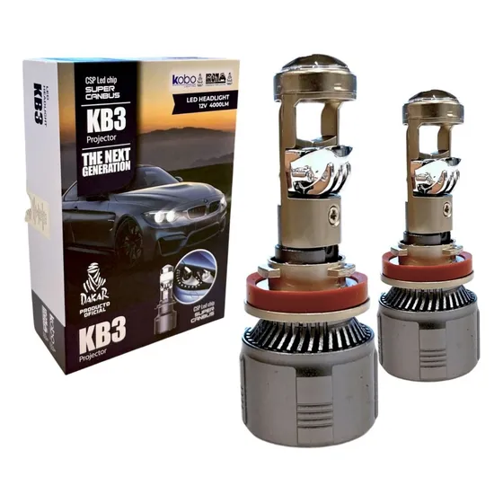 Cree Led H4 H7 H11 9005 9006 Kb3 Con Lupa Super Canbus