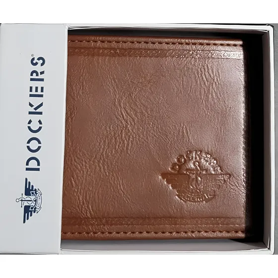 Billetera Original Dockers Marrón Trifold