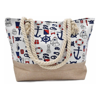 Invigorate, Bolsa De Playa Grande Con Print, Multicolor. Invigorate, Bolsa De Playa Grande Con Print, Multicolor.