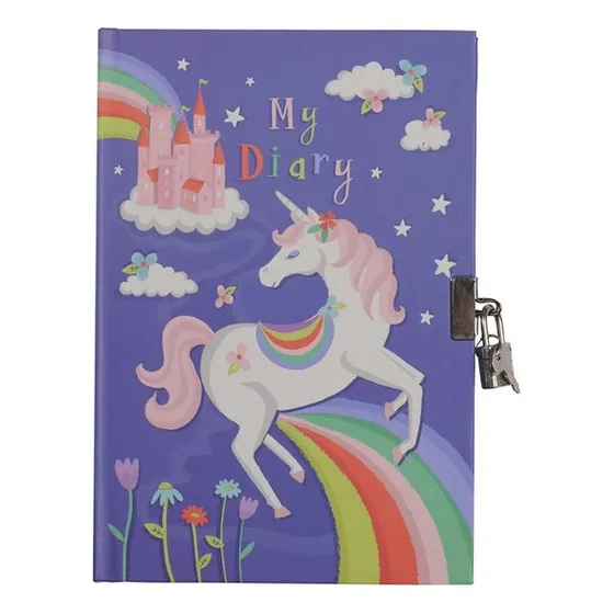 Diario De Vida Unicornio Con Candado
