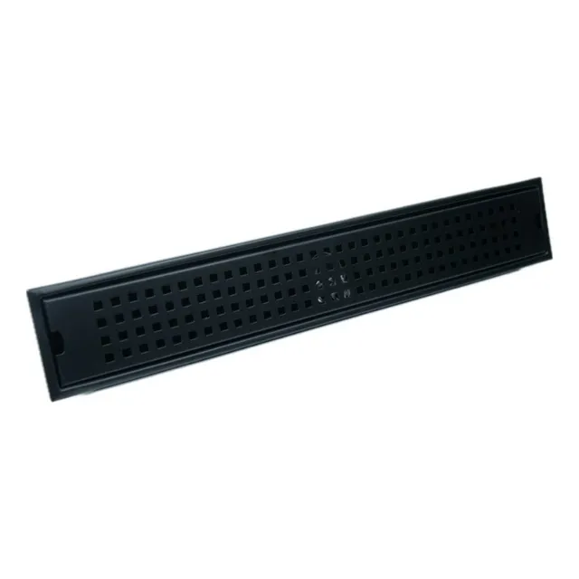 Rejilla De Piso Ranurada En Acero Inoxidable Negra 60x10
