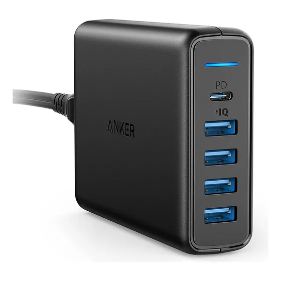 Anker Cargador De Pared Premium Usb Tipo C, De 5 Puertos, 60
