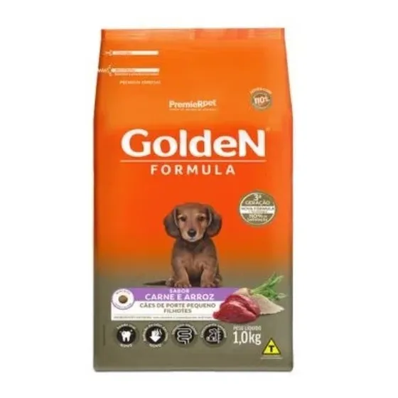 Golden Premium Especial Peq Porte Filhote Carne E Arroz 1kg