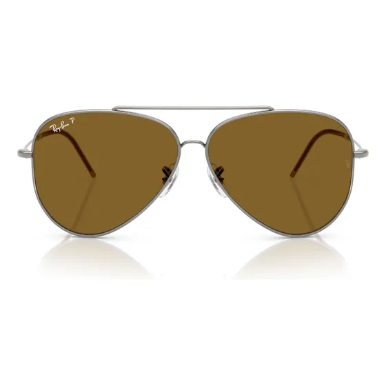 Lentes De Sol Aviator Reverse Ray-ban Rbr0101s00483 Color Marrón Lente Marrón Varilla Gris Armazón Plateado Diseño Lentes de Sol Aviator Reverse RBR0101S Gunmetal Ray-Ban