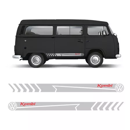 Faixa Kombi Sport Standard Adesivo Cinza Lateral Volkswagen