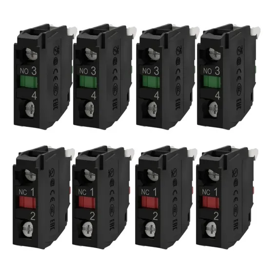 Paquete 4pz Zbe101 Y 4pz Zbe102 Elementos De Contacto Color Negro