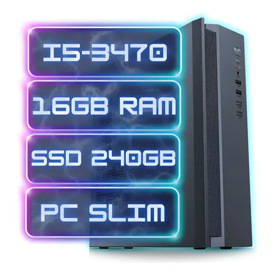 Mini Pc Cpu Slim Computador Intel I5-3470 16gb Ram Ssd 240gb