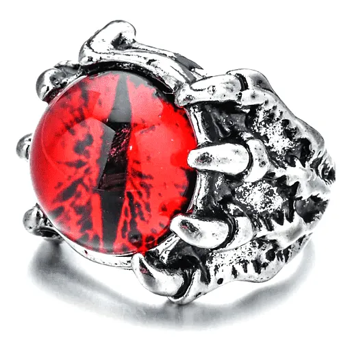 Anillo Ojo Dragon Caballero Graduacion Cruz Acero Hombre
