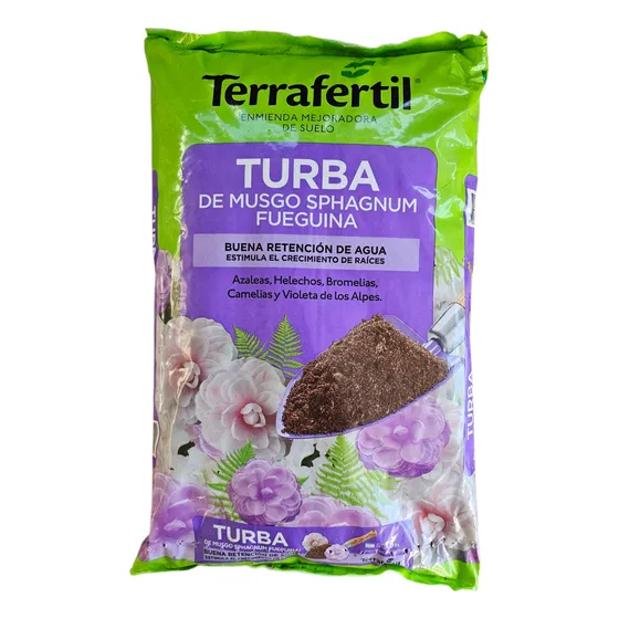 Turba Sphagnum Terrafertil 5l Mejora Suelo, Retiene Humedad