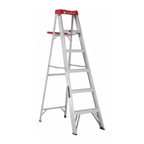 Escalera de aluminio tijera Cuprum C-2312-06N gris/rojo