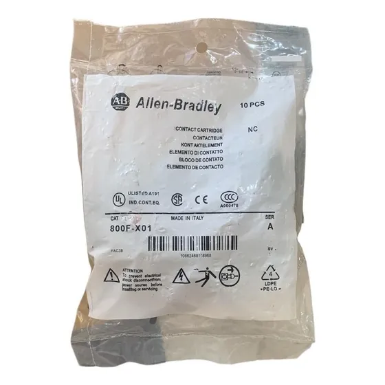 800f-x01 Allen-bradley Block De Contacto 1 N.c. Lote De 10pz
