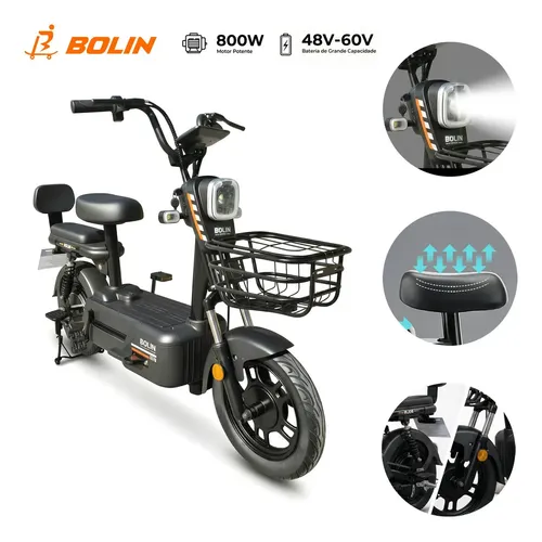 Bicicleta Elétrica Panda J 10 800W Para Adultos Com Bateria de