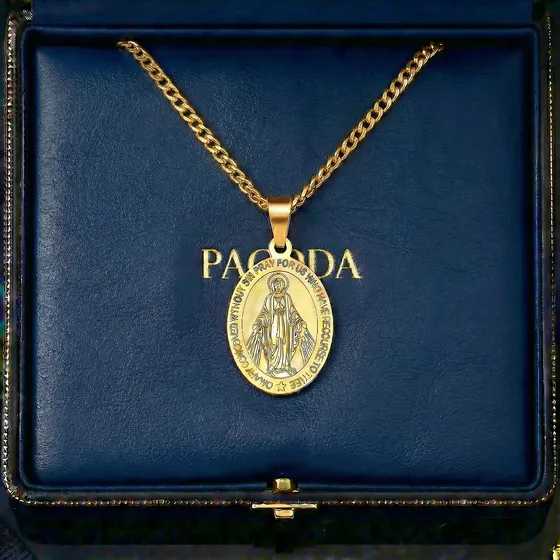 Collar Dije Plata 925 Mujer De La Virgen En Oro Regalo