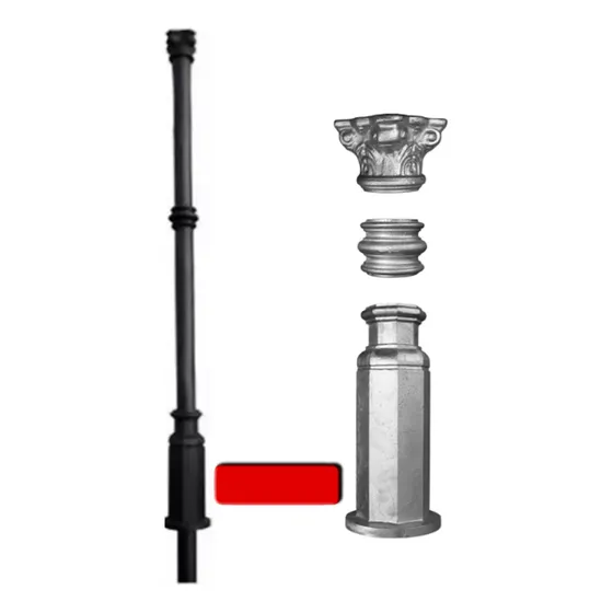 Columna Terminada En 3'' Para Techos Aleros Galería Pergolas